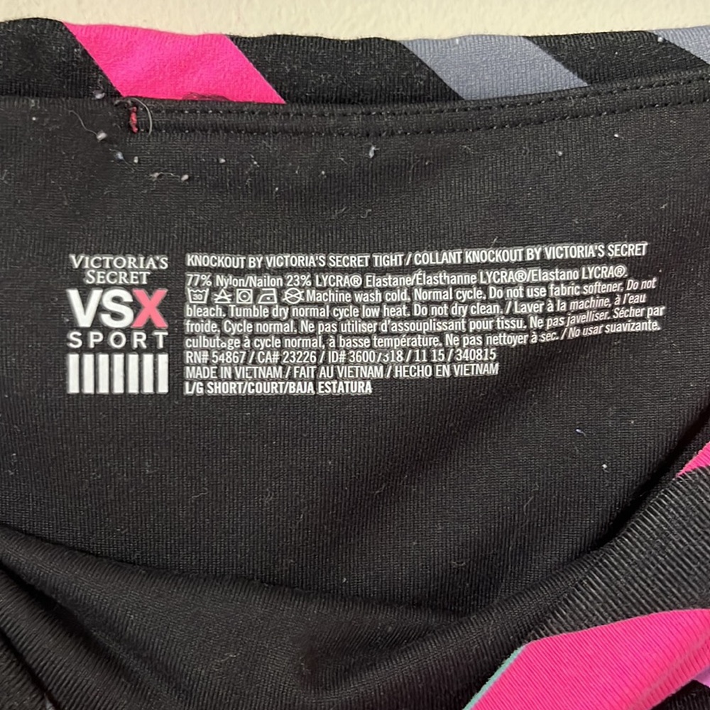 Victoria’s Secret Sport Knockout Neon Geometric Pattern High Rise Leggings - Picture 4 of 7